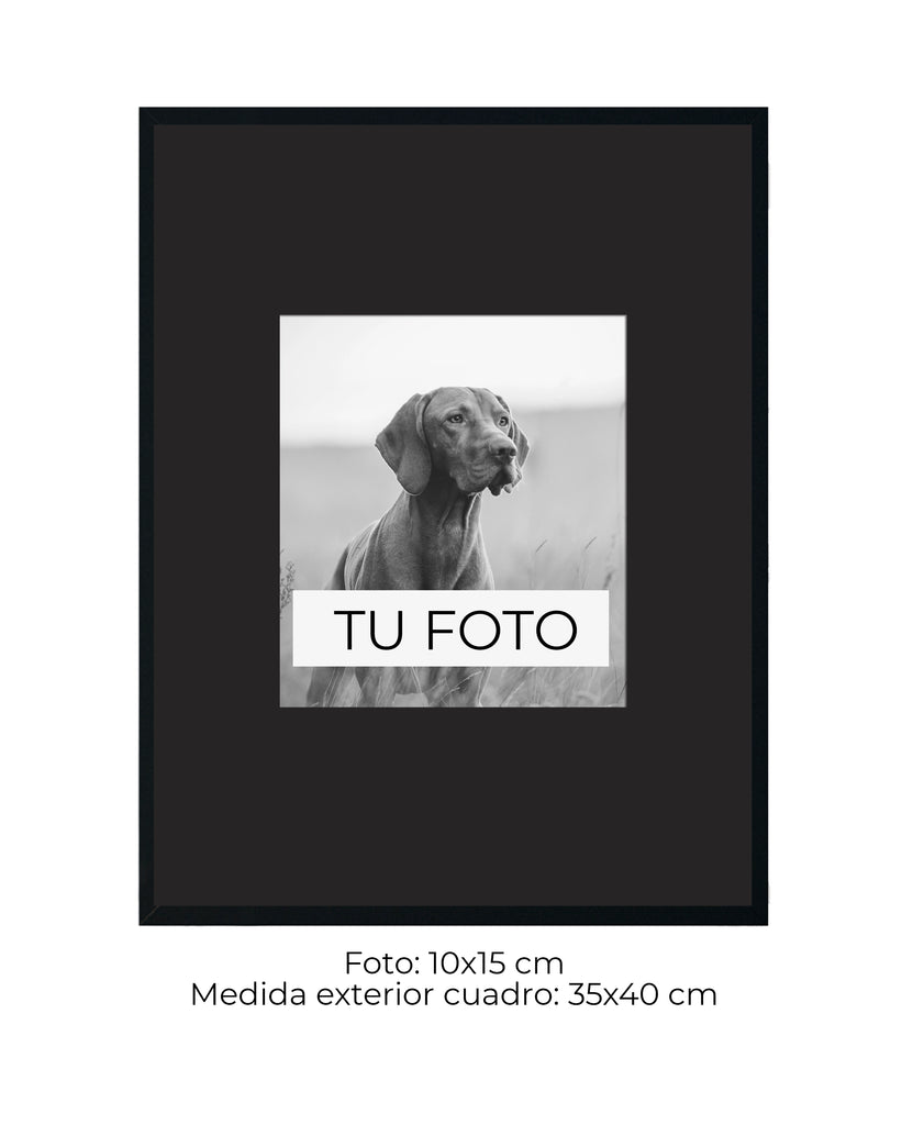 Marco Caja Texturada Negra y Pirita 2 cm x 3 cm