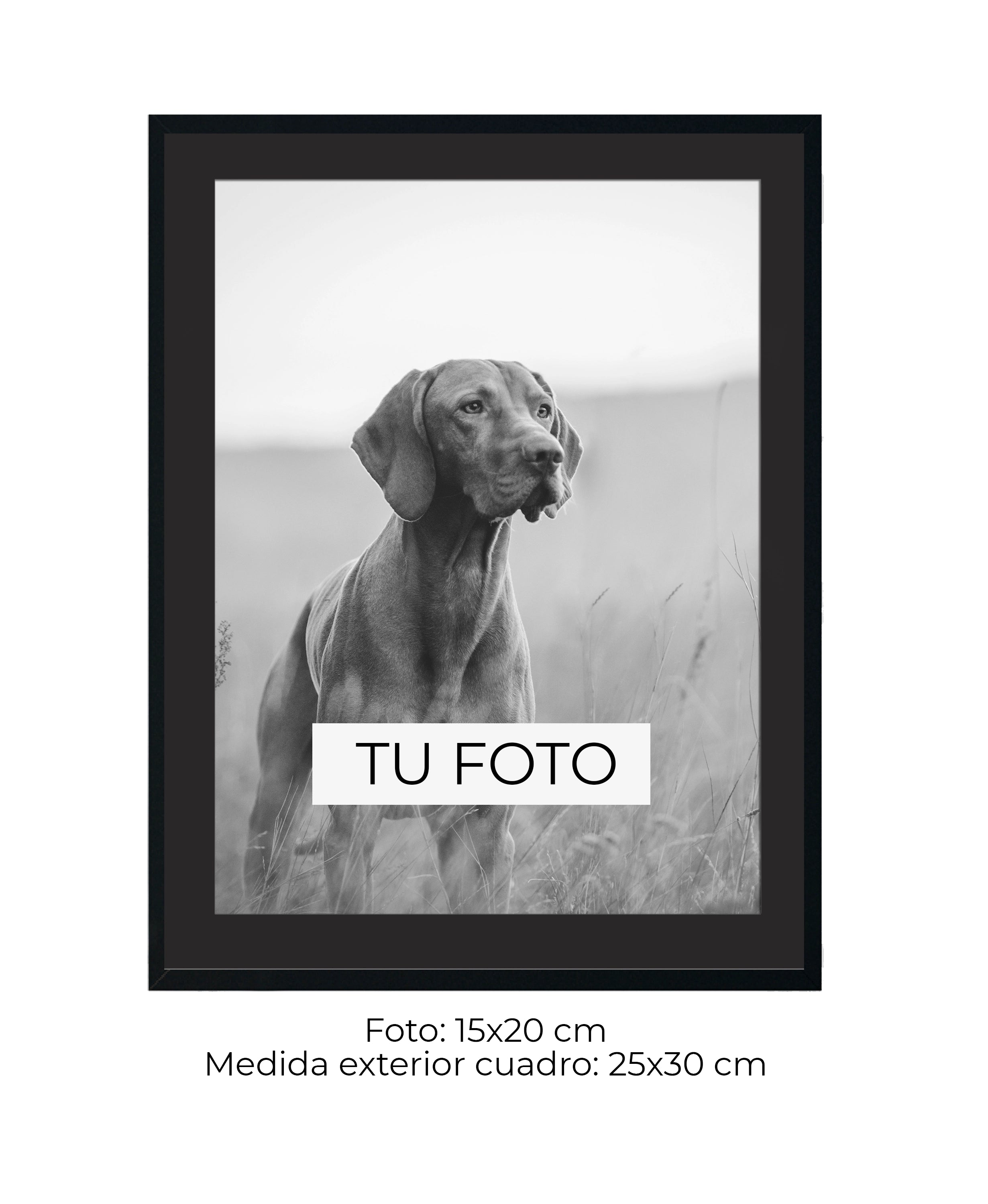 Marco Caja Texturada Negra 2 cm x 3 cm