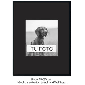 Marco Negro Plano 2 cm x 2 cm