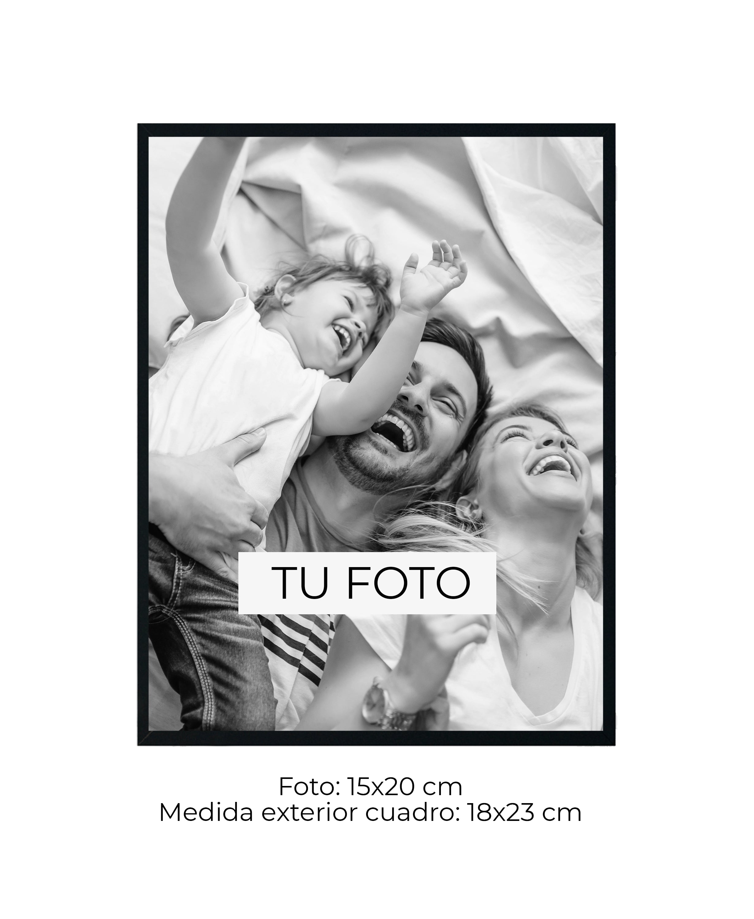 Marco Caja Texturada Negra 2 cm x 3 cm