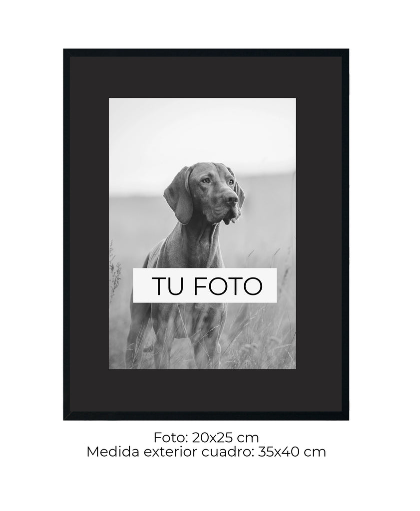 Marco Caja Texturada Negra 2 cm x 3 cm