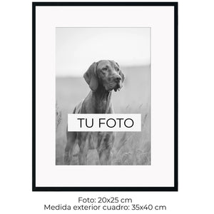 Marco Negro Plano 2 cm x 2 cm