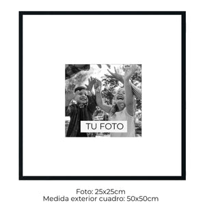 Marco Pirámide Negro 2 cm x 4 cm