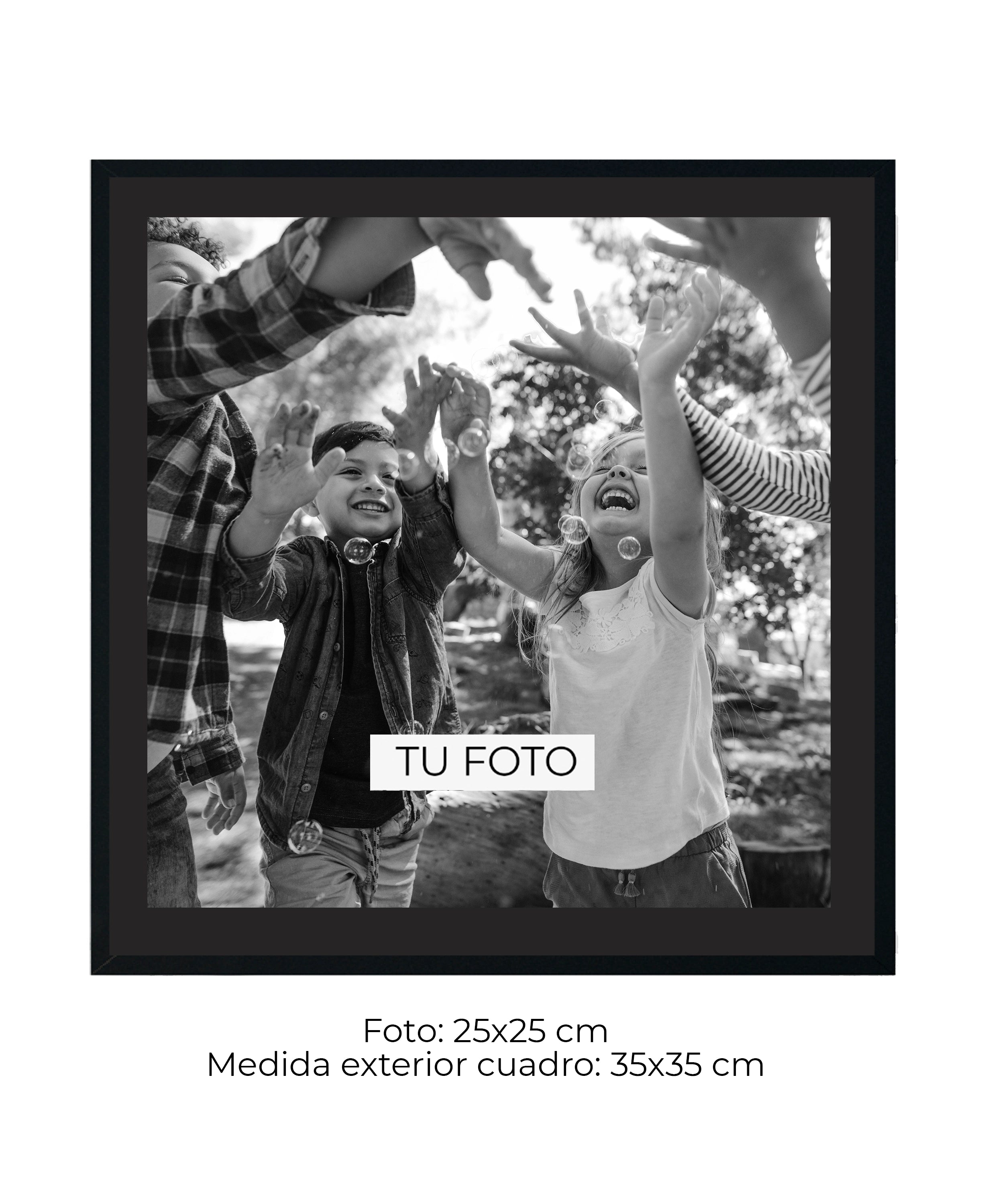 Marco Pirámide Negro 2 cm x 4 cm