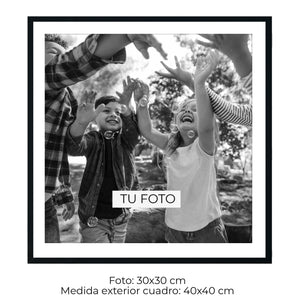 Marco Caja Texturada Negra 2 cm x 3 cm