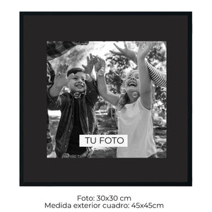 Marco Negro Plano 2 cm x 2 cm