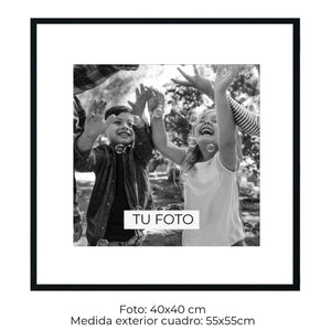 Marco Pirámide Negro 2 cm x 4 cm