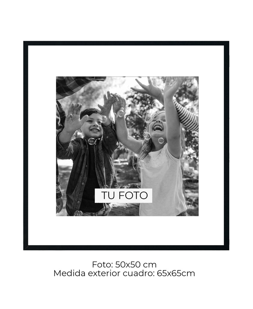 Marco Caja Texturada Negra 2 cm x 3 cm