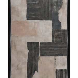 Dupla Abstracto Negro y Beige - Stock