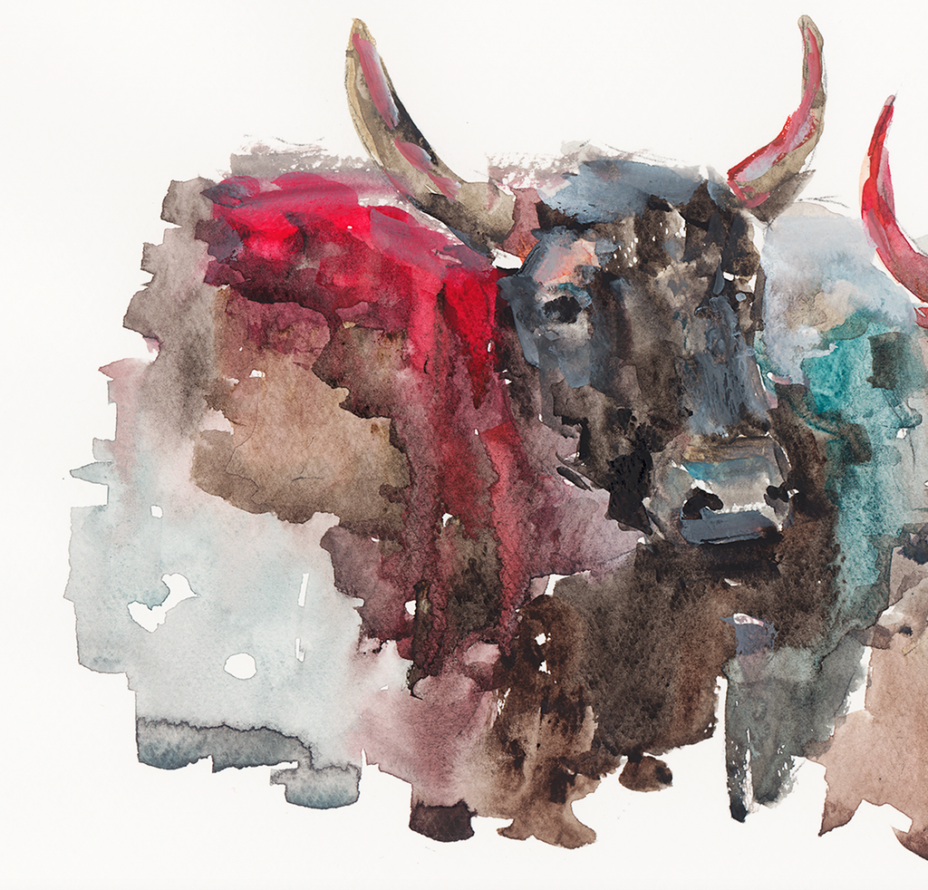 Toro acuarela V