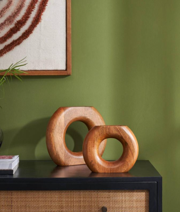 Dupla Jarrón Melobody Madera Circular - Stock