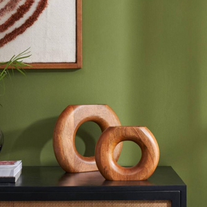 Dupla Jarrón Melobody Madera Circular - Stock