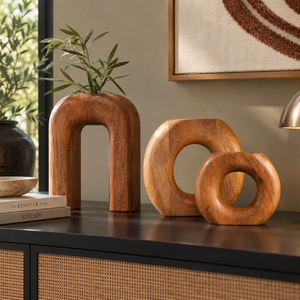 Dupla Jarrón Melobody Madera Circular - Stock