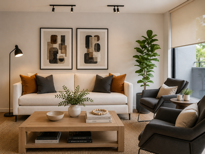 Living 29 - Dupla Ochre Geometric