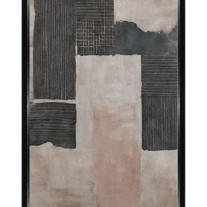 Dupla Abstracto Negro y Beige - Stock
