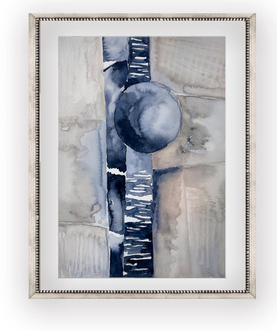 Vueltas Abstractas azul y gris