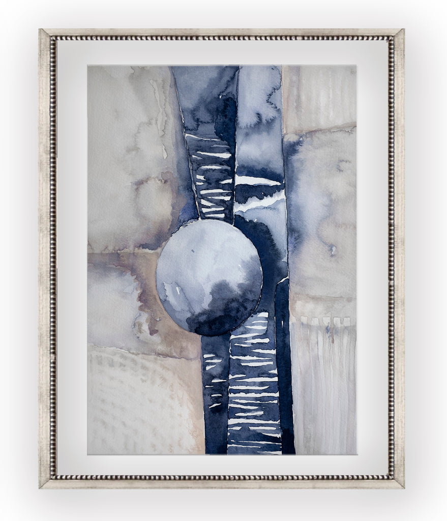 Vueltas Abstractas azul y gris II