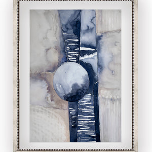 Vueltas Abstractas azul y gris II