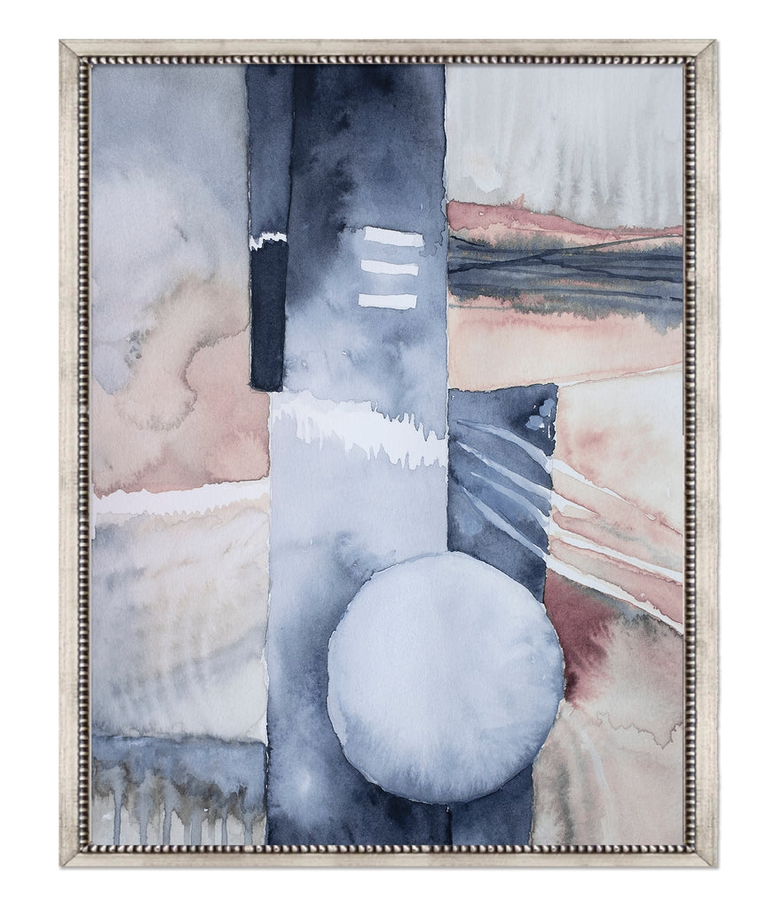 Vueltas abstractas rosa y azul II