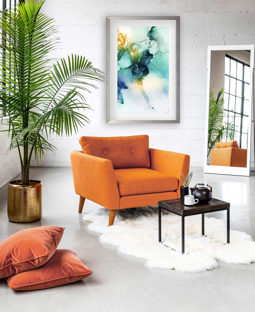 Alcohol Ink Turquesa I