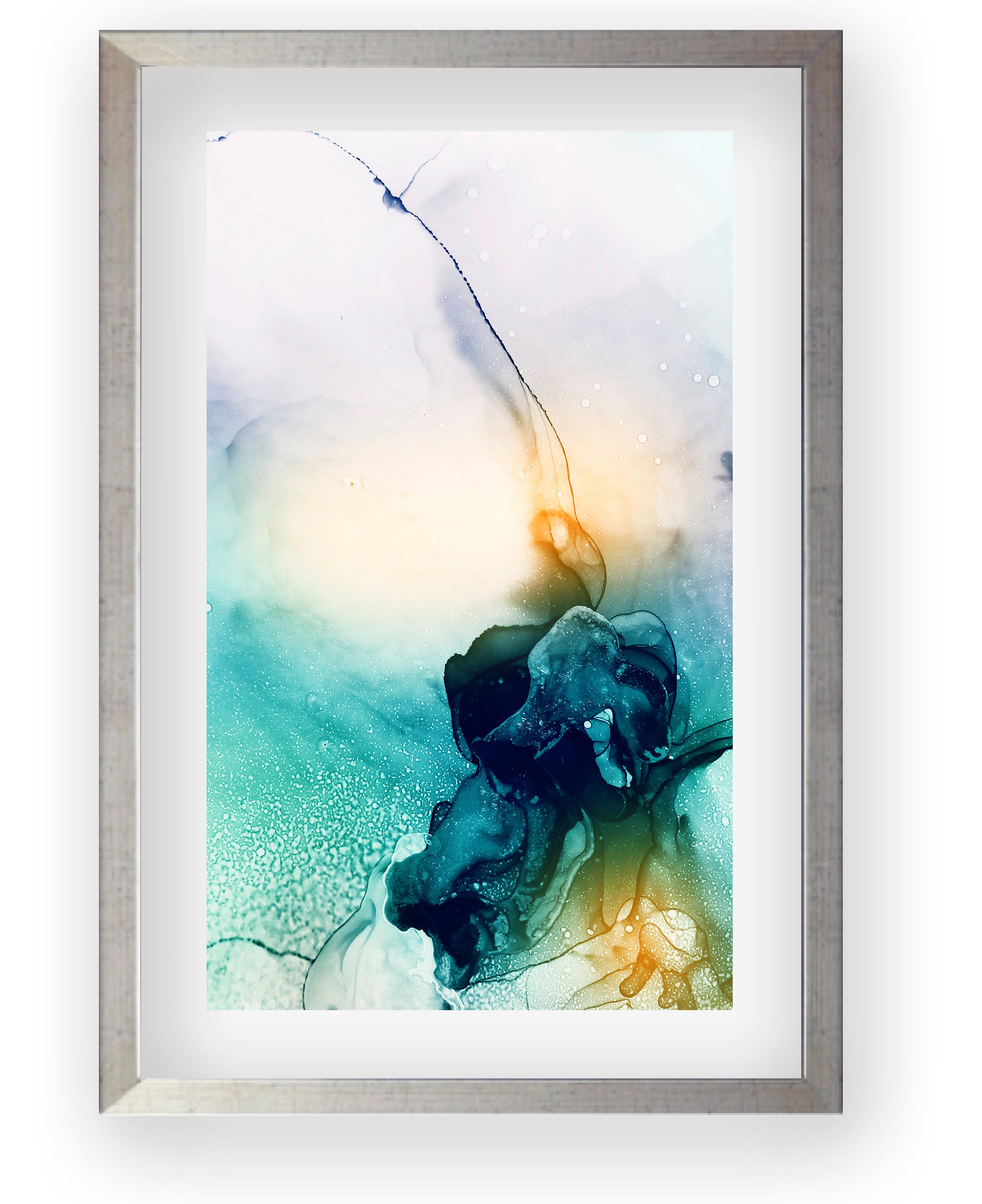 Alcohol ink turquesa II