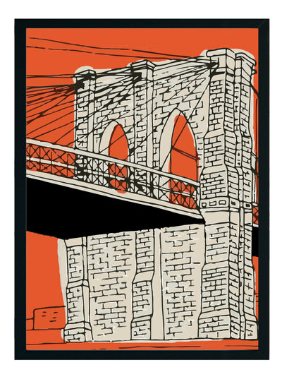 Brooklyn Bridge Red