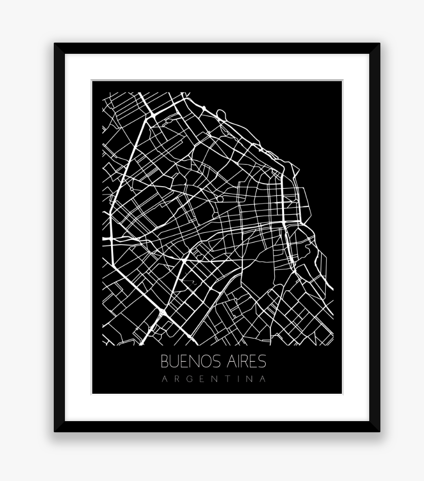 City Map Black