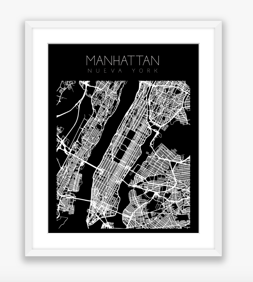 City Map Black