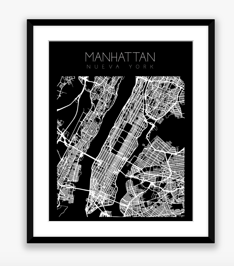 City Map Black