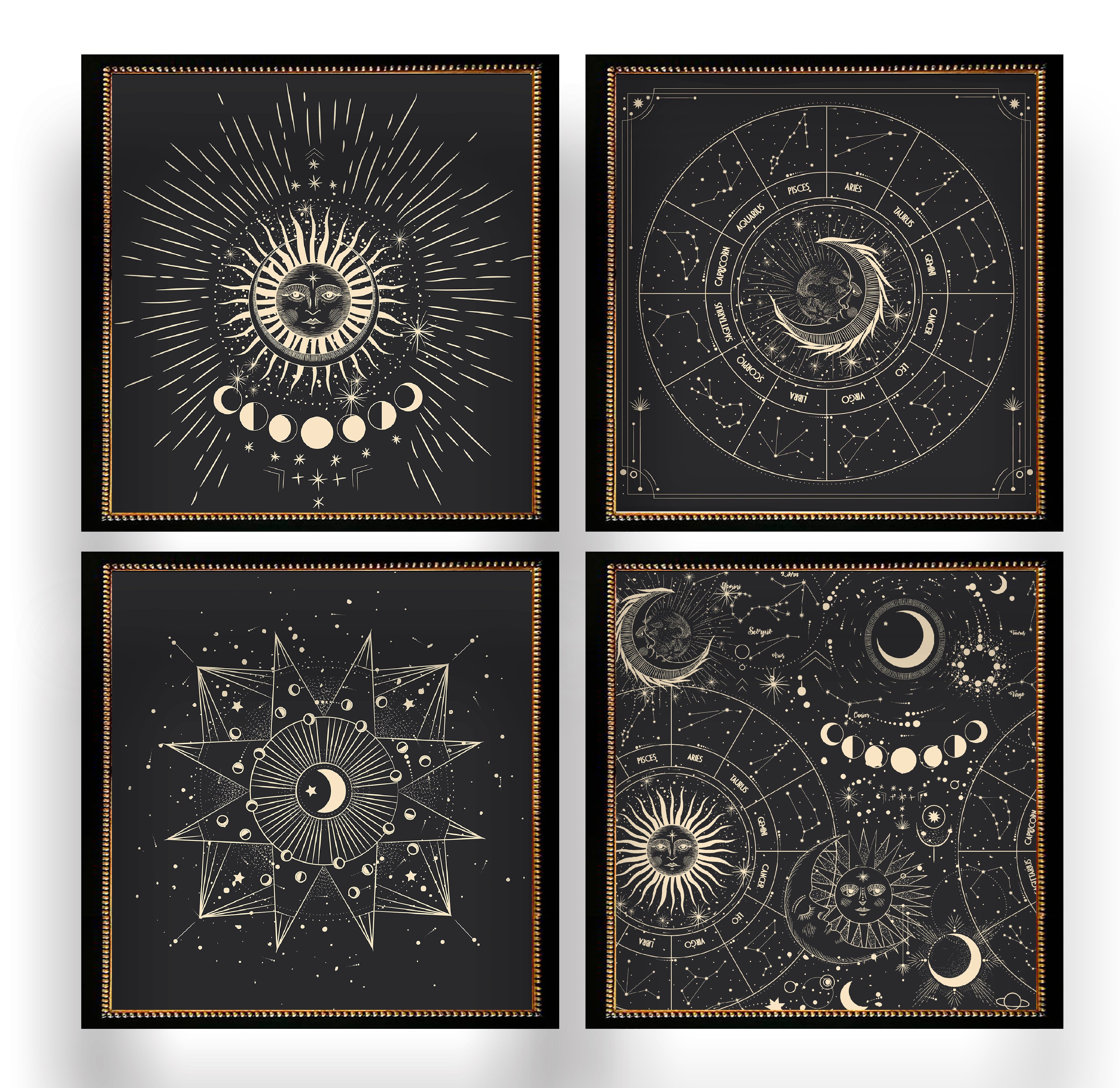 Zodíaco - Set 4 cuadros