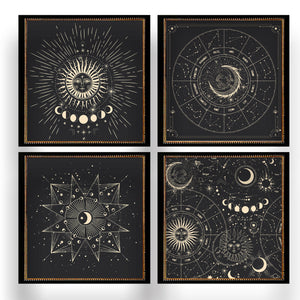 Zodíaco - Set 4 cuadros